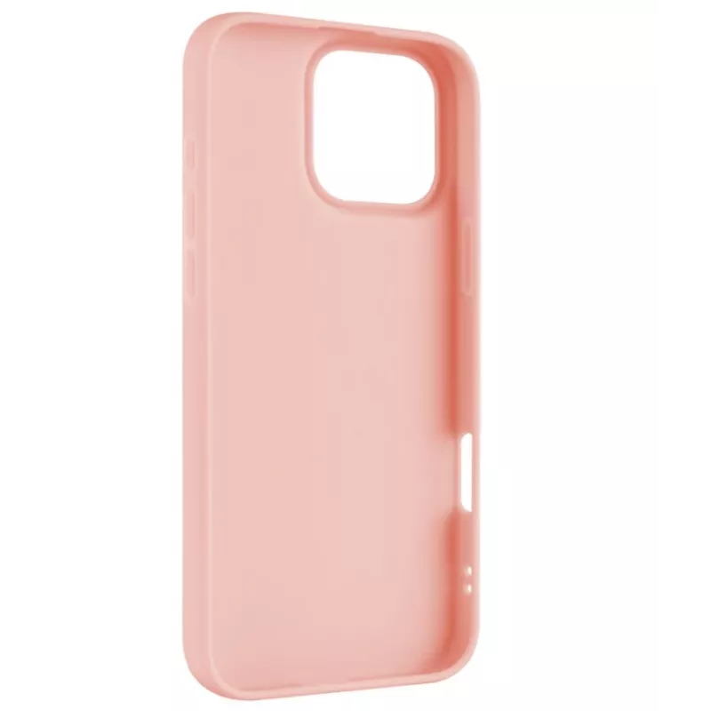 Ochronny tył etui FIXED dla Apple iPhone 16 Pro Max, gumowane wykończenie, różowy