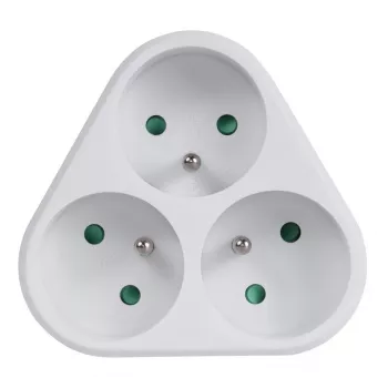 Adapter wtyczki zasilania Typ E FR na Typ F Biały Maclean MCE214