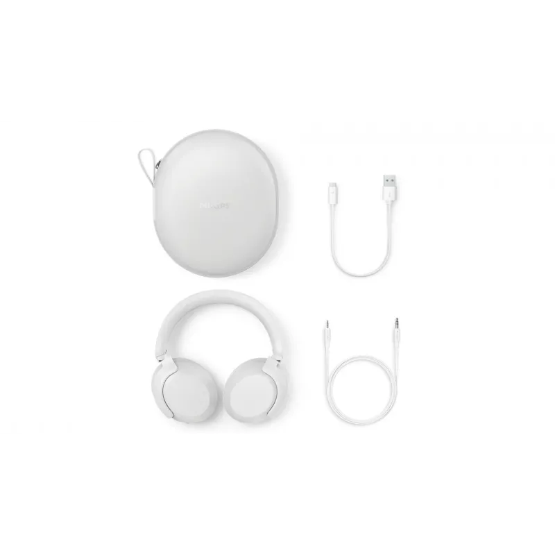 Słuchawki Philips TAH8000EWT/00 Bezprzewodowe Na głowę Połączenia/Muzyka USB Typu-C Bluetooth Białe