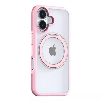 Etui ochronne Torras Ostand R Fusion do iPhone 16 — różowe, smukłe, lekkie, ochrona przed zarysowaniami i drobnymi uderzeniami