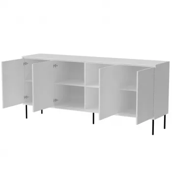 4D ABI komoda 200x45x88 matowy biały