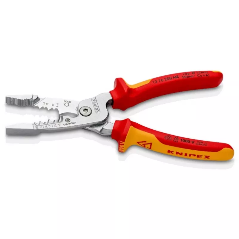 Striptaser do kabli Knipex 13 76 200 ME 6 mm pojemność zdejmowania izolacji Czerwony Stal nierdzewna Żółty