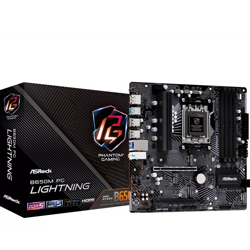ASRock B650M PG Lightning AM5 Micro-ATX Płyta Główna