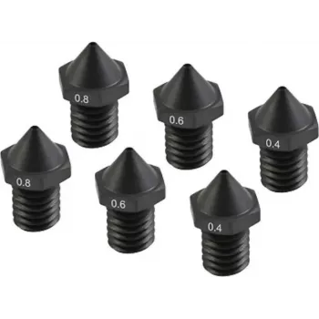 Zestaw hartowanych dysz do drukarki 3D Flashforge C3P 0,4 mm / 0,6 mm / 0,8 mm