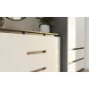 Komoda 2 drzwi 3 szuflady top e shop M-MP-K-MAL-2D3S-ANTBIA — rama antracytowa, białe drzwi, 1200×750×400 mm