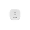 Zasilacz Dicota - kompaktowy, GaN - 65 W - 5 A - PD 3.0 - 3 porty wyjściowe (2 x USB-C, USB)