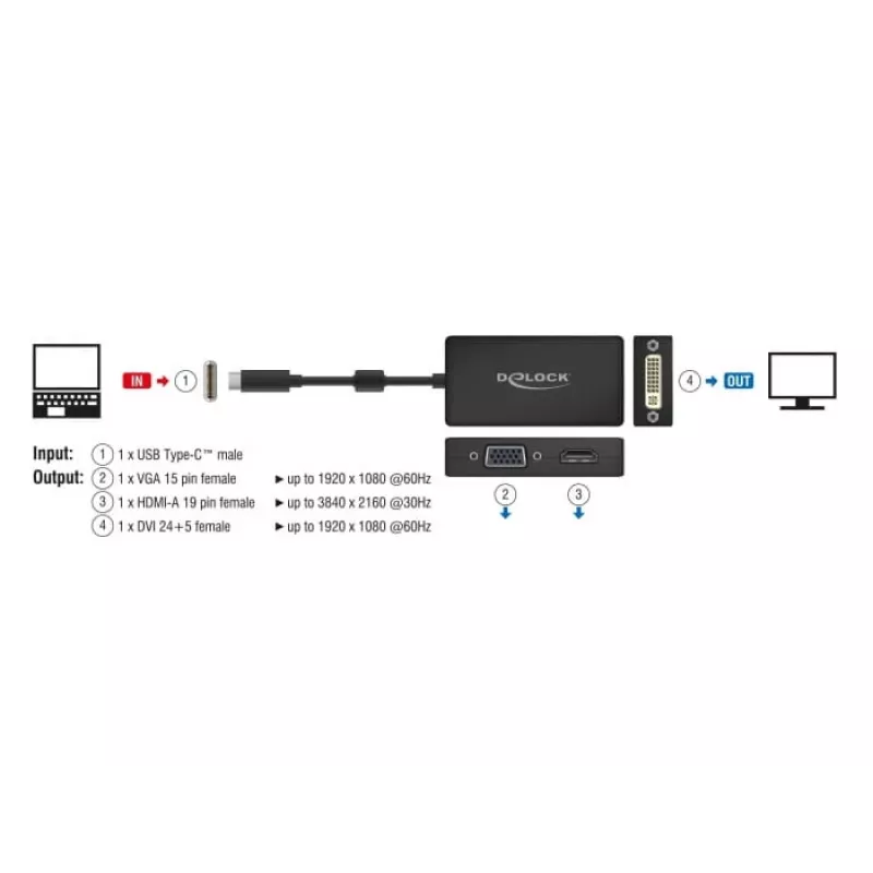 Adapter wideo DeLOCK 63925