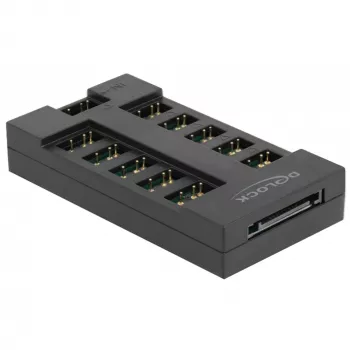 Delock - koncentrator oświetlenia LED RGB - 10 portów - Czarny (64128)
