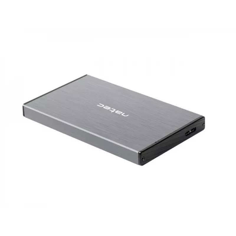 Obudowa zewnętrzna HDD/SSD NATEC Rhino GO — 2,5 cala SATA, 9,5 mm, USB 3.0, aluminium, szary, do 4 TB