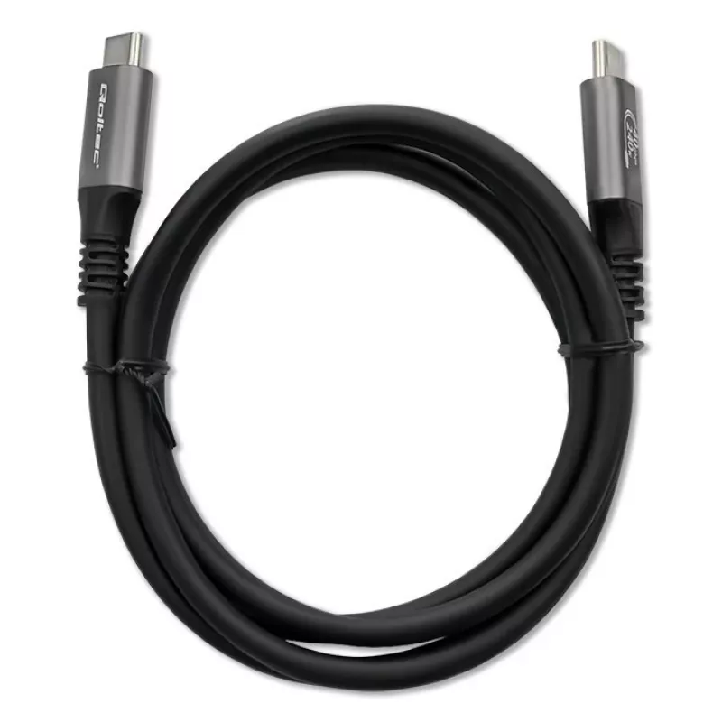 Kabel USB-C QOLTEC USB4 240W do Thunderbolt 3/4, 40 Gb/s, przesył mocy 240 W