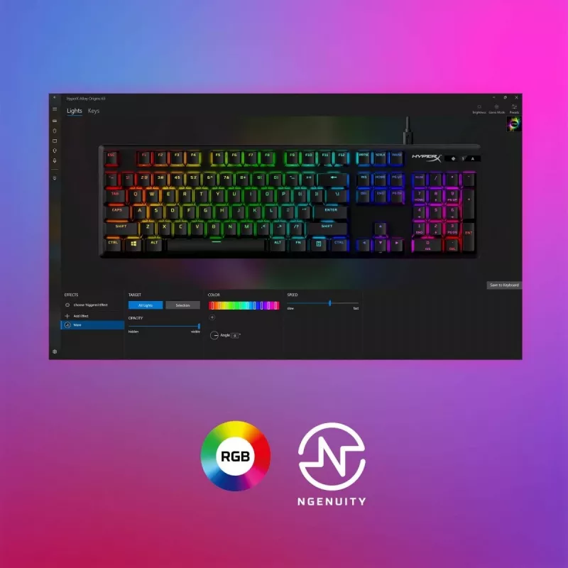 HyperX Alloy Origins PBT HX czerwony - Mechaniczna klawiatura gamingowa