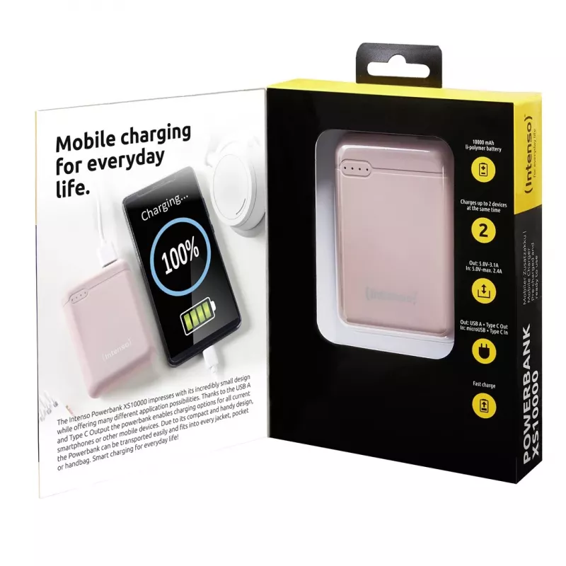 Intenso XS10000 Lithium Polymer (LiPo) 10000 mAh Różowy