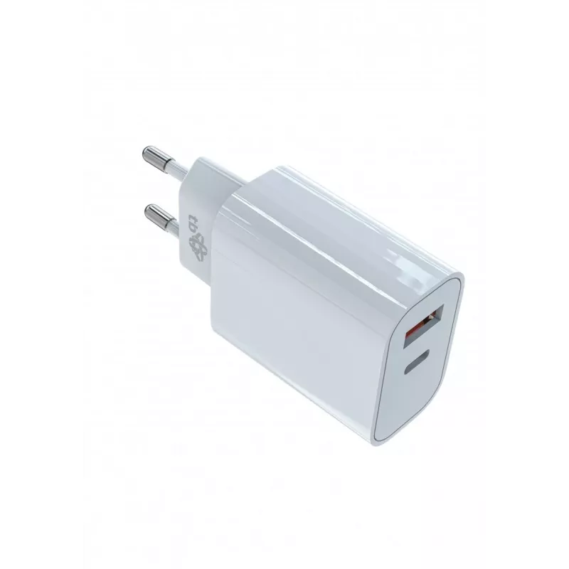 Universal charger 2x3A USB C + USB A Moc Delivery Biały