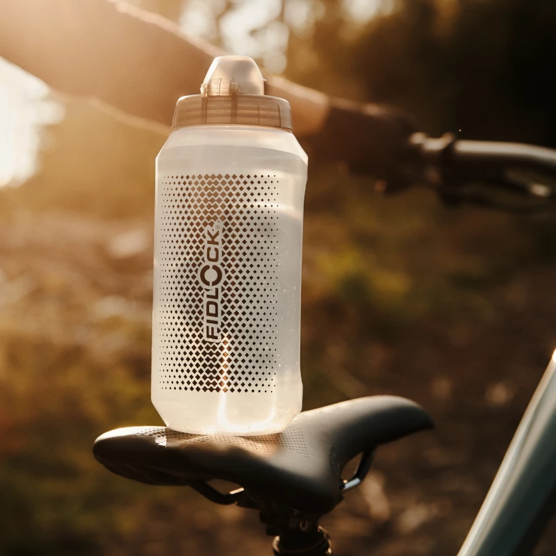 Fidlock Twist Bottle 750 Compact + Bike Base clear Czarny