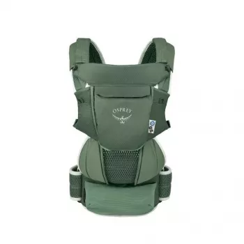 Nosidło dziecięce Osprey Poco Soft (model 10006178/818/O/S) w kolorze zielonym — stelażowe nosidło dla małych dzieci na wędrówki