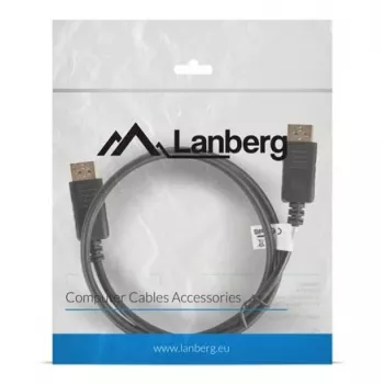 Lanberg DisplayPort Cable 19 Pin V1.2 4K, 1M | CA-DPDP-10CC-0010-BK | DisplayPort to DisplayPort