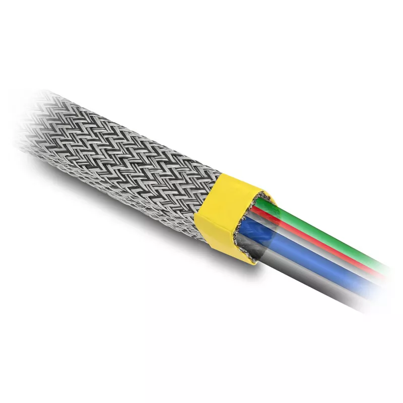 Osłona na kable DeLOCK 20940 Czarno-srebrna Średnica wewnętrzna 2 cm