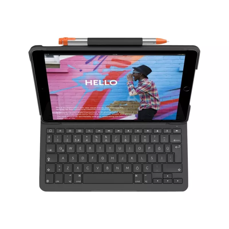 Logitech 920-011423 klawiatura do urządzeń mobilnych QWERTZ niemiecka Bluetooth szara