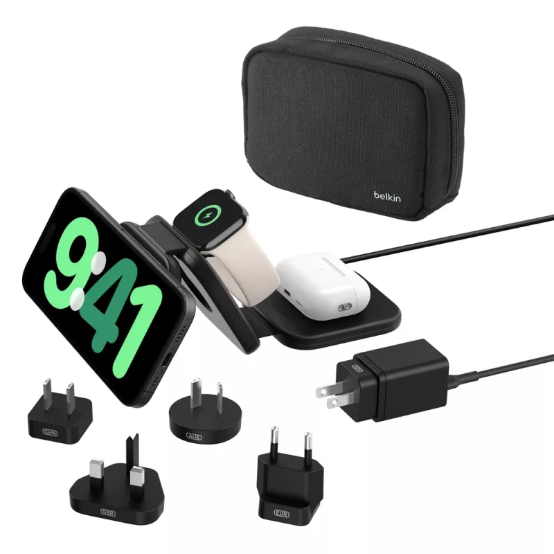 Belkin BoostCharge Pro Headphones Smartphone Smartwatch Czarny USB Wireless Fast Charging