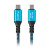 Kabel USB-C M/M USB4 1,5M 240W 60Hz Czarno-Niebieski