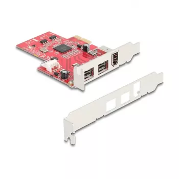 DeLOCK 90738 PCIe Firewire Adapter Wewnętrzny IEEE 1394 Czerwony