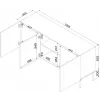 Komoda cama meble ISLA 1505x400x750 mm, kaszmirowy mat, płyta wiórowa