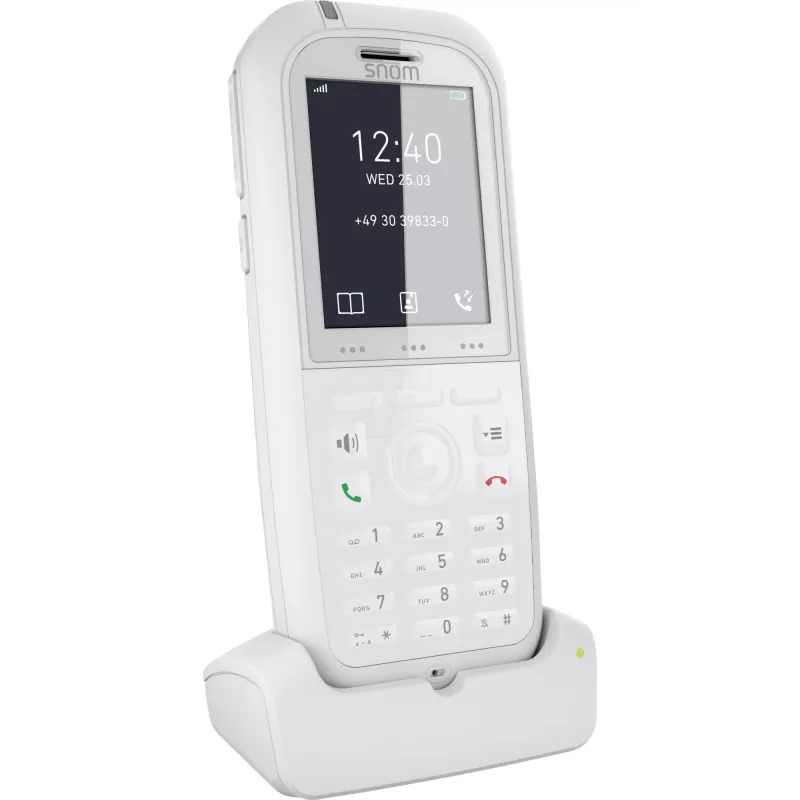 Słuchawka telefoniczna DECT Snom M90 z identyfikacją rozmówcy, biała