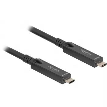 Aktywny optyczny kabel USB-C 8K Video + Data + PD (czarny, 15 metrów, PD 60 W)