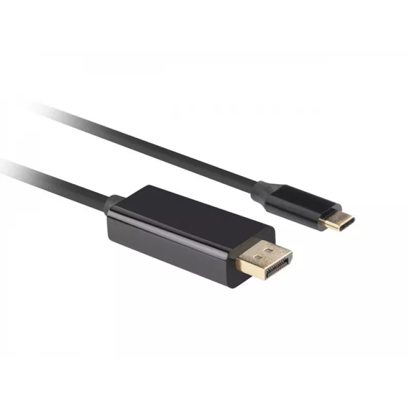 Adapter USB-C na DisplayPort Lanberg CA-CMDP-10CU-0018-BK Czarny 1,8 m