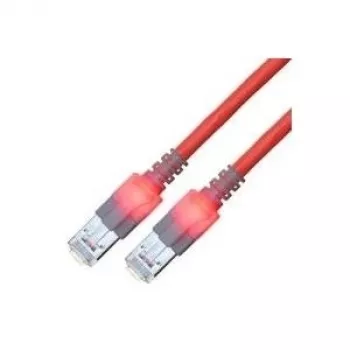 EasyLan DualBoot LED patch kabel RJ45 S/FTP Cat.6 (Class E) - with saCon connector - LSOH - Czerwony - 10