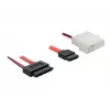 Delock SATA Slimline ALL-in-One cable - SATA-Kabel - Slimline SATA, 4-Pin interner Netzstecker (5 V)