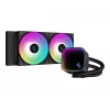 Chłodzenie cieczą typu all-in-one DeepCool LS520 SE — 3 wentylatory 120 mm, aluminiowa chłodnica 280 x 120 x 27 mm, przewody 41 cm, podstawa miedziana, RGB