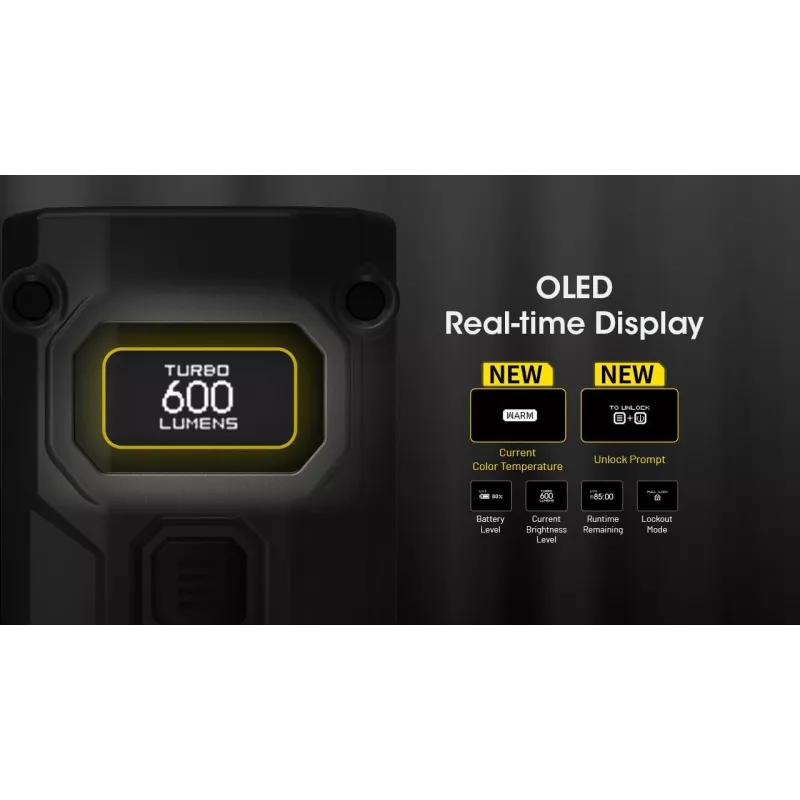 Latarka na klucze Nitecore TINI3 Czarny 600 lm USB ładowalna