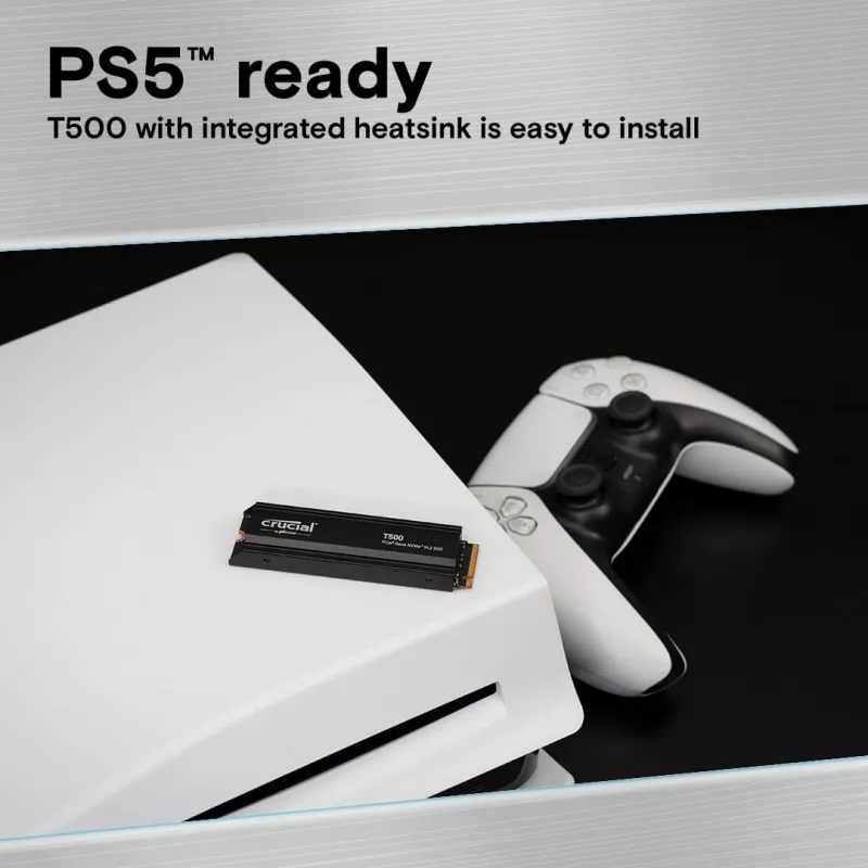 Dysk SSD Crucial T500 1 TB M.2 NVMe 2280 PCIe 4.0 z radiatorem