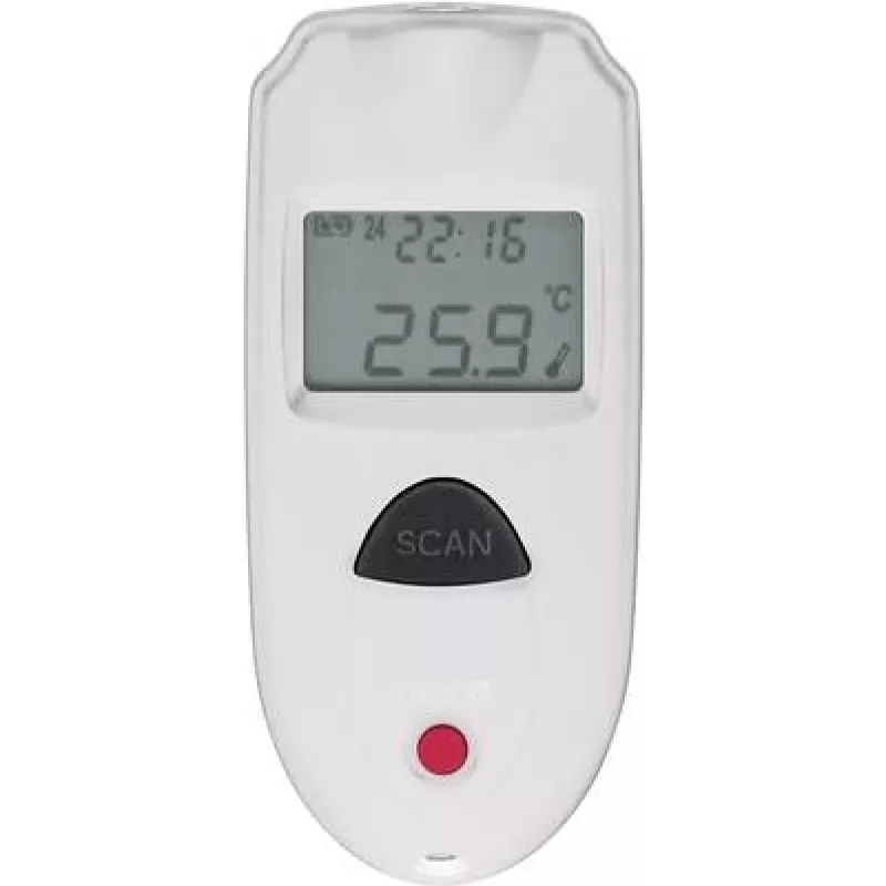 VOLTCRAFT IR 110-1S Termometr ręczny Czarny - Biały F,°C -33 - 110 °C Wbudowany wyświetlacz (IR 110-1S)
