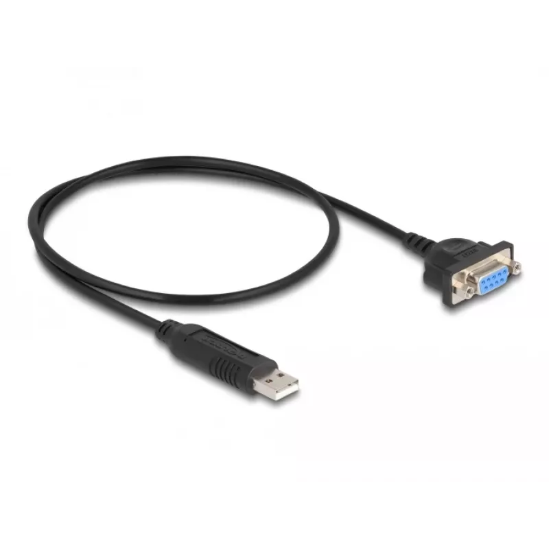 DeLOCK adapter USB 2.0 na szeregowy RS-232 50 cm FTDI Czarny