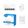 Przełącznik sieciowy Cudy GS105U — Niezarządzalny 5-portowy Gigabit Ethernet (10/100/1000), biały, 5 V