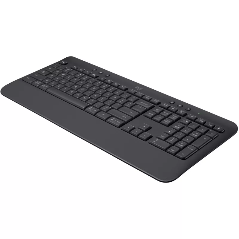 Logitech Signature K650 - Klawiatura - Bezprzewodowa - Bluetooth 5,1 - QWERTY - Hiszpański - Grafit (920-010917)