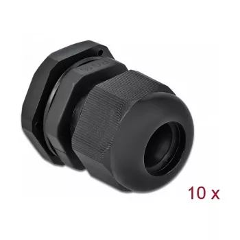 Przepust kablowy DeLOCK 60218 czarny plastik 10 szt.