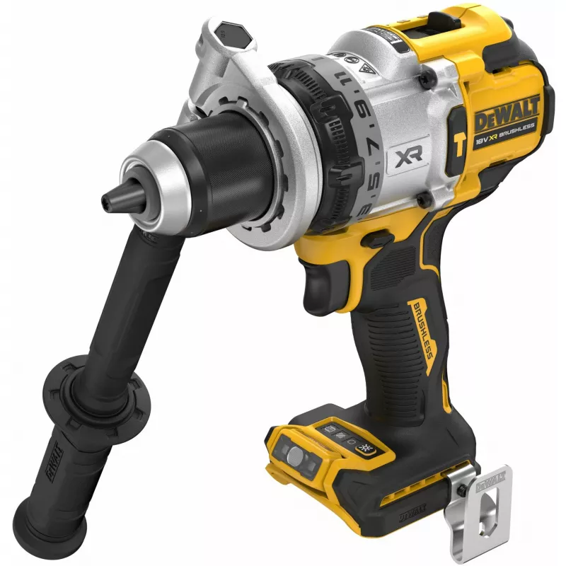 Wiertarka akumulatorowa DeWalt DCD1007NT-XJ, 18V bezszczotkowa, 3-biegowa, 2250 obr./min, uchwyt beznarzędziowy (1,5–13 mm), 1,85 kg