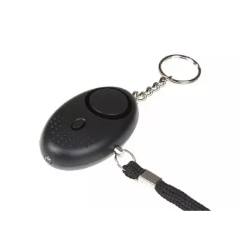 Alarm osobisty GUARD YC-003-BL — 120 dB, latarka LED, baterie LR41, przenośne urządzenie bezpieczeństwa