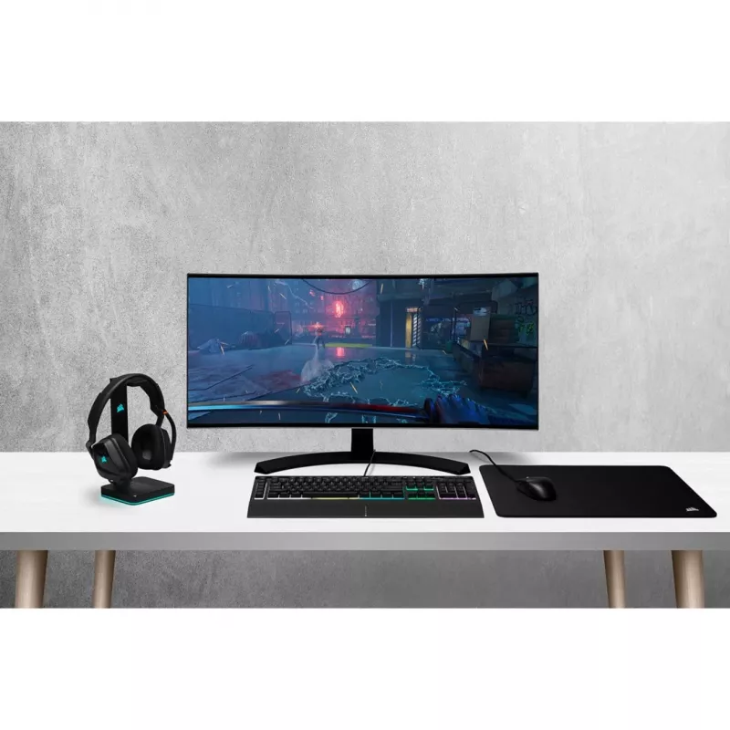 Corsair K55 RGB PRO klawiatura Gaming USB QWERTZ niemiecka Czarna