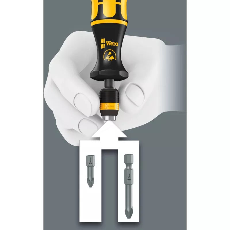 Wera Kraftform Kompakt 60 ESD - Handhalter mit Bitset - 17 Stücke (05051043001)