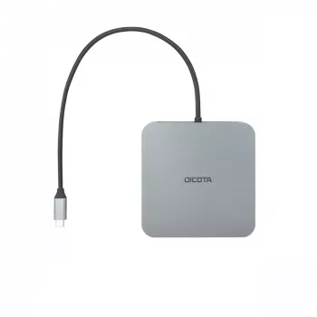 DICOTA D32057 USB Type-C Hub 10000 Mbit/s Srebrny