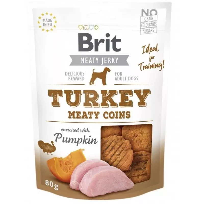 Przysmaki dla psów Brit Jerky Turkey Meaty Coins 200 g