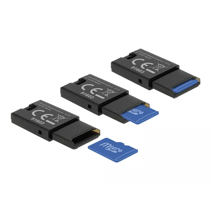 Czytnik kart DeLOCK USB 2.0 Czarny Micro SD MicroSDHC MicroSDXC 480 Mbit/s