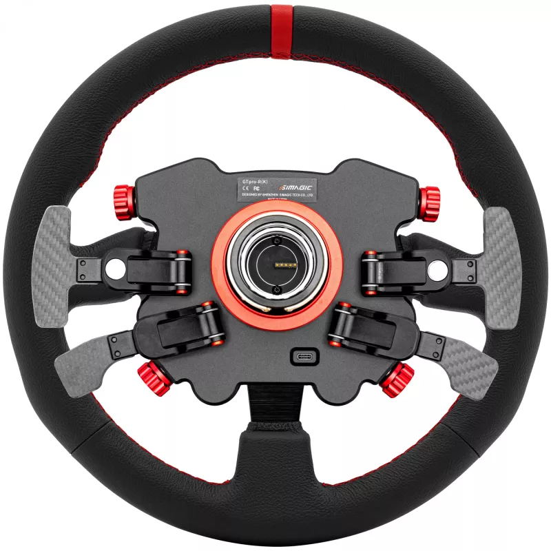 Simagic piasta/pokrętło kierownicy GT1 Pro (GTPRO-R K Leather) — skórzane pokrycie, kompatybilne z serią GT1