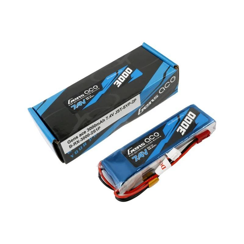 Bateria Gens Ace 3000mAh 7.4V 1C 2S1P LiPo