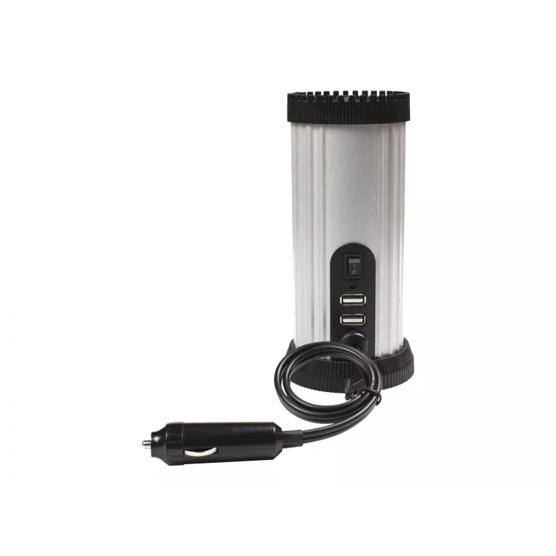 Gembird EG-PWC150-01 zasilacz/przetwornica samochodowa 150 W Czarny, Szary
