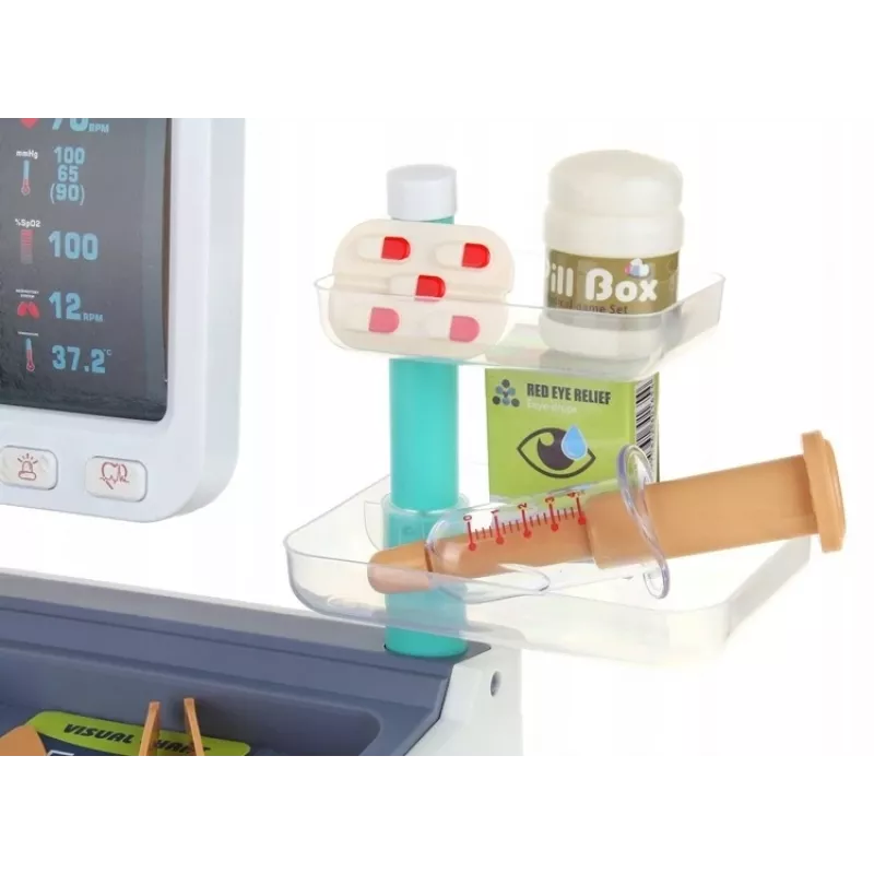 Extralink Toys interaktywny zestaw lekarski, duży wózek medyczny zabawka